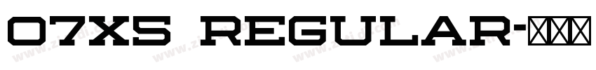 07x5 Regular字体转换